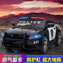 儿童电动车四轮带遥控汽车可坐小孩摇摆童车宝宝玩具车可坐人警车