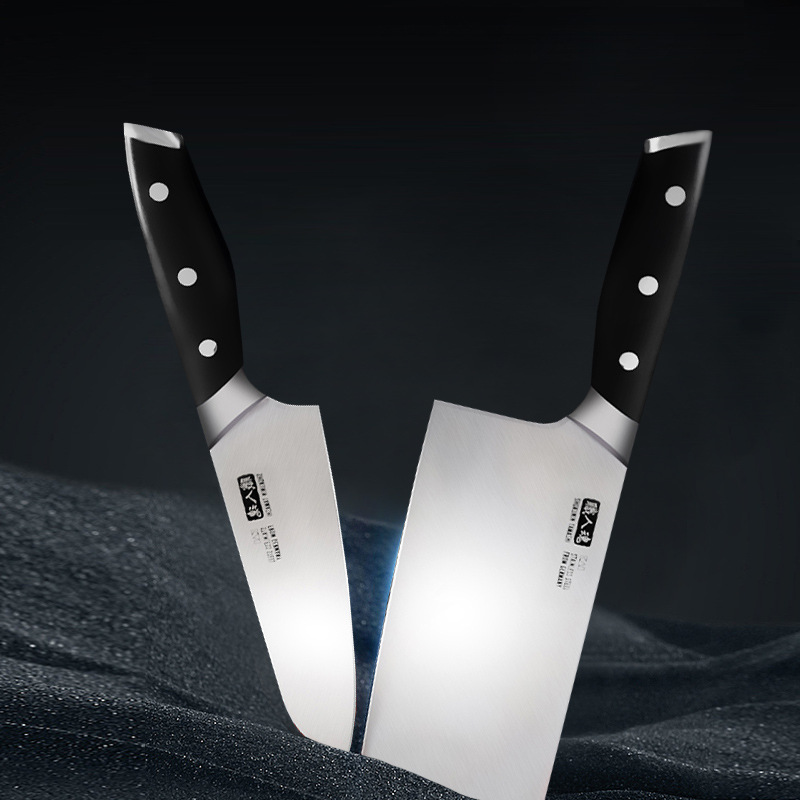 贝印职人魂菜刀套装家用三德刀厨师刀德国黑金钢