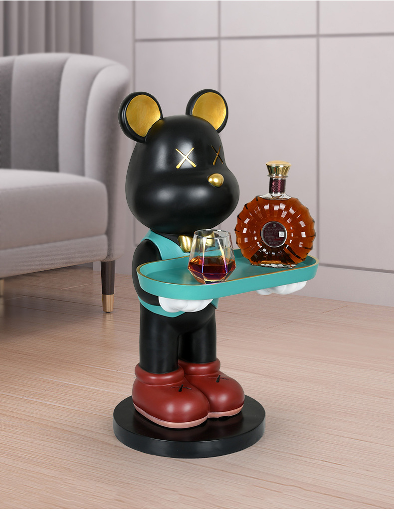 网红暴力熊摆件大型客厅电视柜沙发旁落地潮玩装饰乔迁新居送礼品