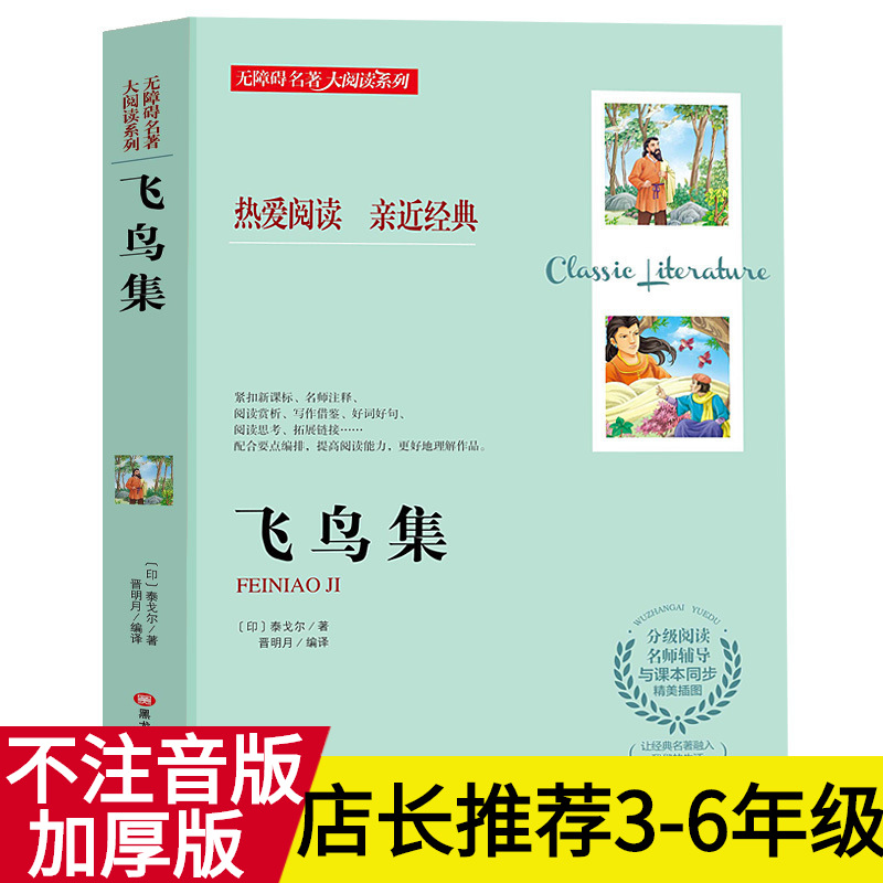 飞鸟集无障碍名著大阅读系列中小学生课外阅读书世界经典文学名著