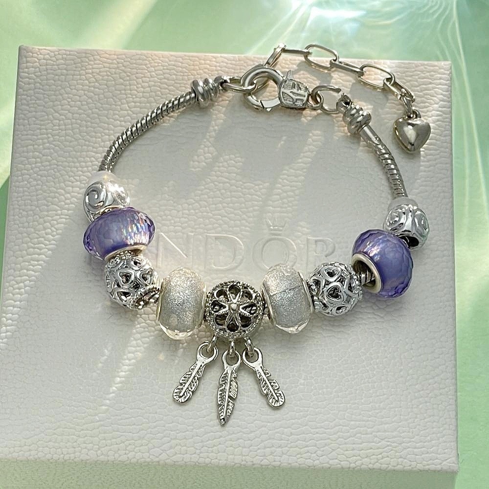 Panjia Dreamcatcher Bracelet Tik Tok Live Stream Hot-Selling Bracelet Panduo High-Grade Pull Detachable Diy Bracelet Ornament