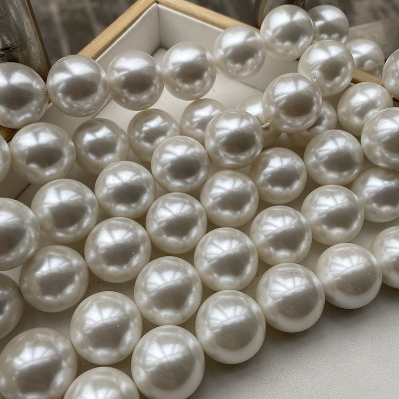 厂家直销 精品大号20mm仿南洋贝珠白黄灰混彩色珍珠 手工diy散珠