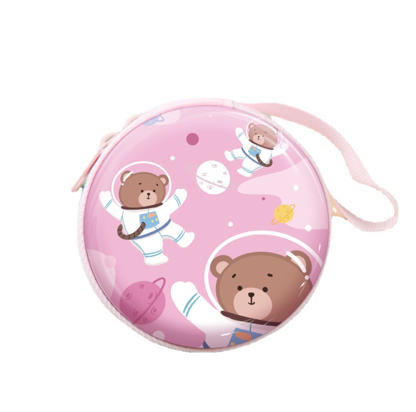 Tinplate Astronaut Coin Purse Small Change Storage Headset Cable Storage Bag Children Portable Zippered Earphone Box