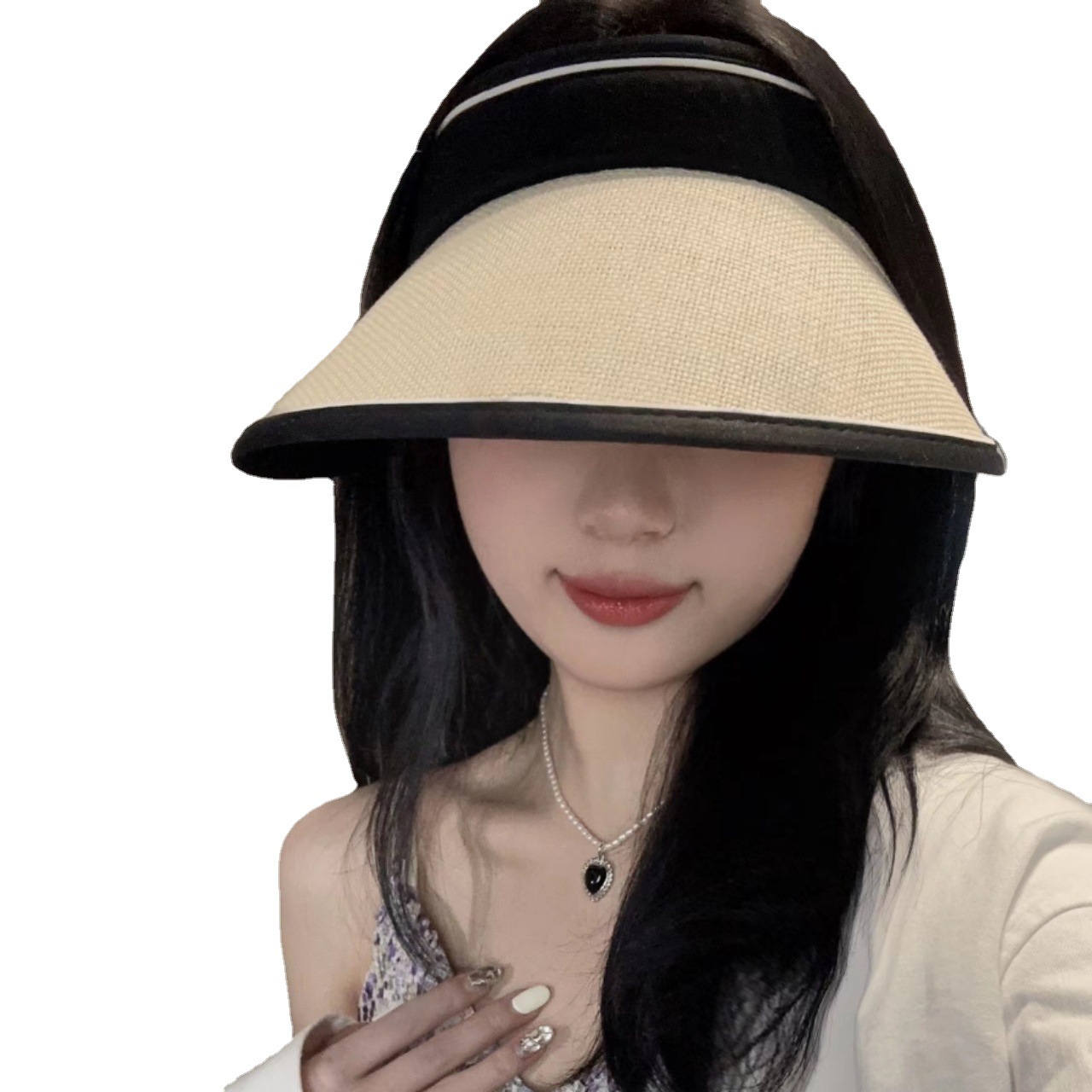 Korean Style Sun Protection Hat Women's UV-Proof Sun Hat Vinyl Simple English Standard Outdoor Play All-Matching Sun Protection Hat