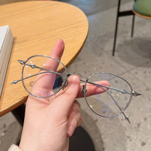 GG家纯钛新E*pp49高级感金丝眼镜纯钛复古圆框女加厚配高度数素颜