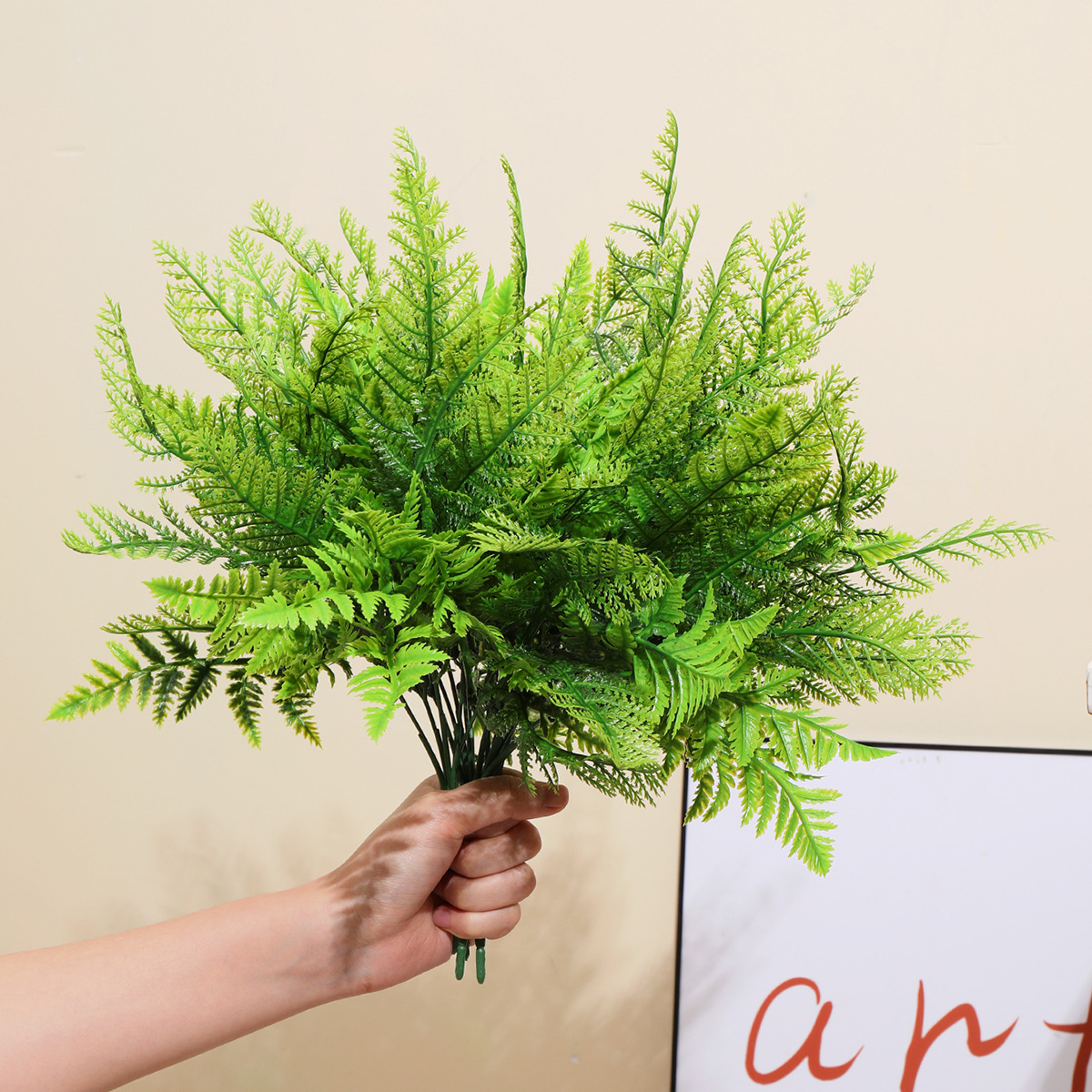 仿真绿植肾蕨叶波斯叶把束工程绿化植物用草室外造景装饰植物批发