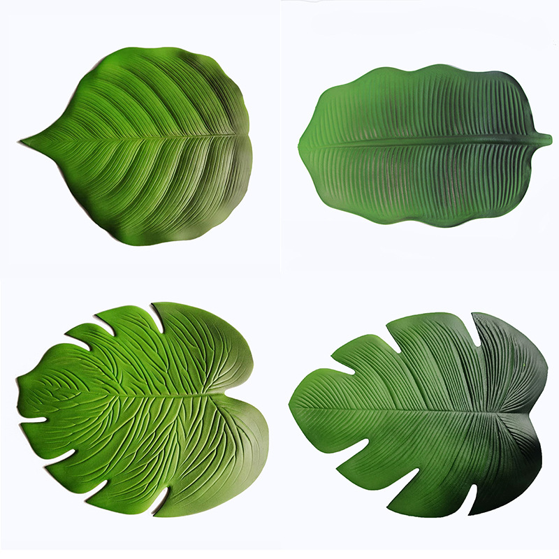 ins wind leaves eva mat dinner mat table mat simulation home decoration monstera water-proof， oil-proof and non-slip heat proof mat table mat