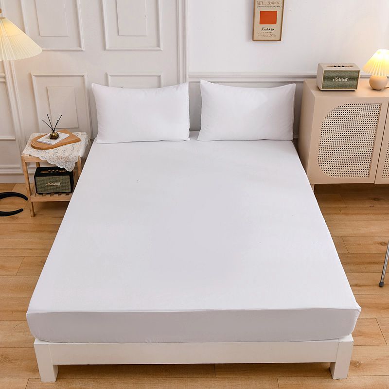 Amazon EBay Single Fitted Sheet Deep Pocket Pillowcase Solid Color Single Double 1.5/1.8 Bedding Foreign Trade Wholesale