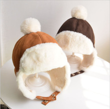 M9573冬季婴儿宝宝帽子毛球护耳雷锋帽儿童男童秋冬加厚冬天女潮