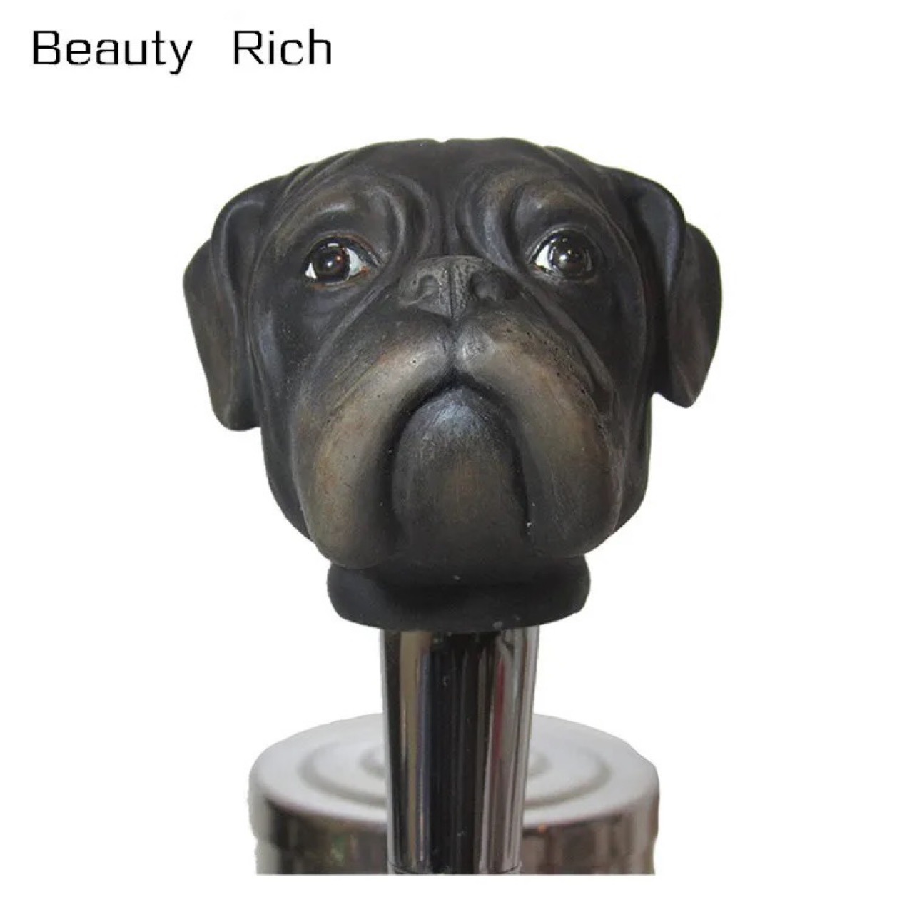 树脂斗牛犬狗头手柄造型摆件工艺品启瓶器啤酒龙头beer tap雕像