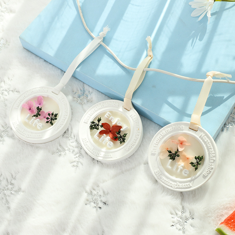 Creative Plaster Aromatherapy Wax Tablets Dried Flower Hand Gift Pendant Wardrobe Bedroom and Toilet Long-Lasting Fragrance Fragrance Piece Decoration