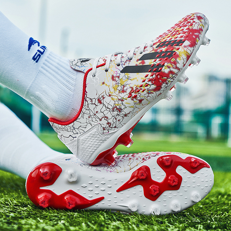 外贸足球鞋儿童青少年学生比赛训练鞋男童女童ag长钉碎钉人造草地