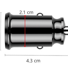 迷你.车载充电器到伏大小汽车通用插头一拖二多功能车充快