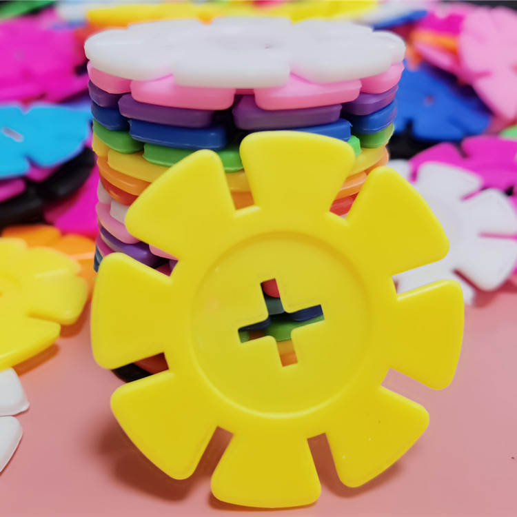 插片雪花片积木散装塑料拼插拼装宝宝幼儿童智力玩具1公斤批发