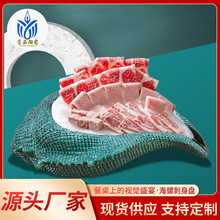 创意树脂海螺刺身盘日料用海鲜冰盘三文鱼拼盘日式鱼生干冰摆盘