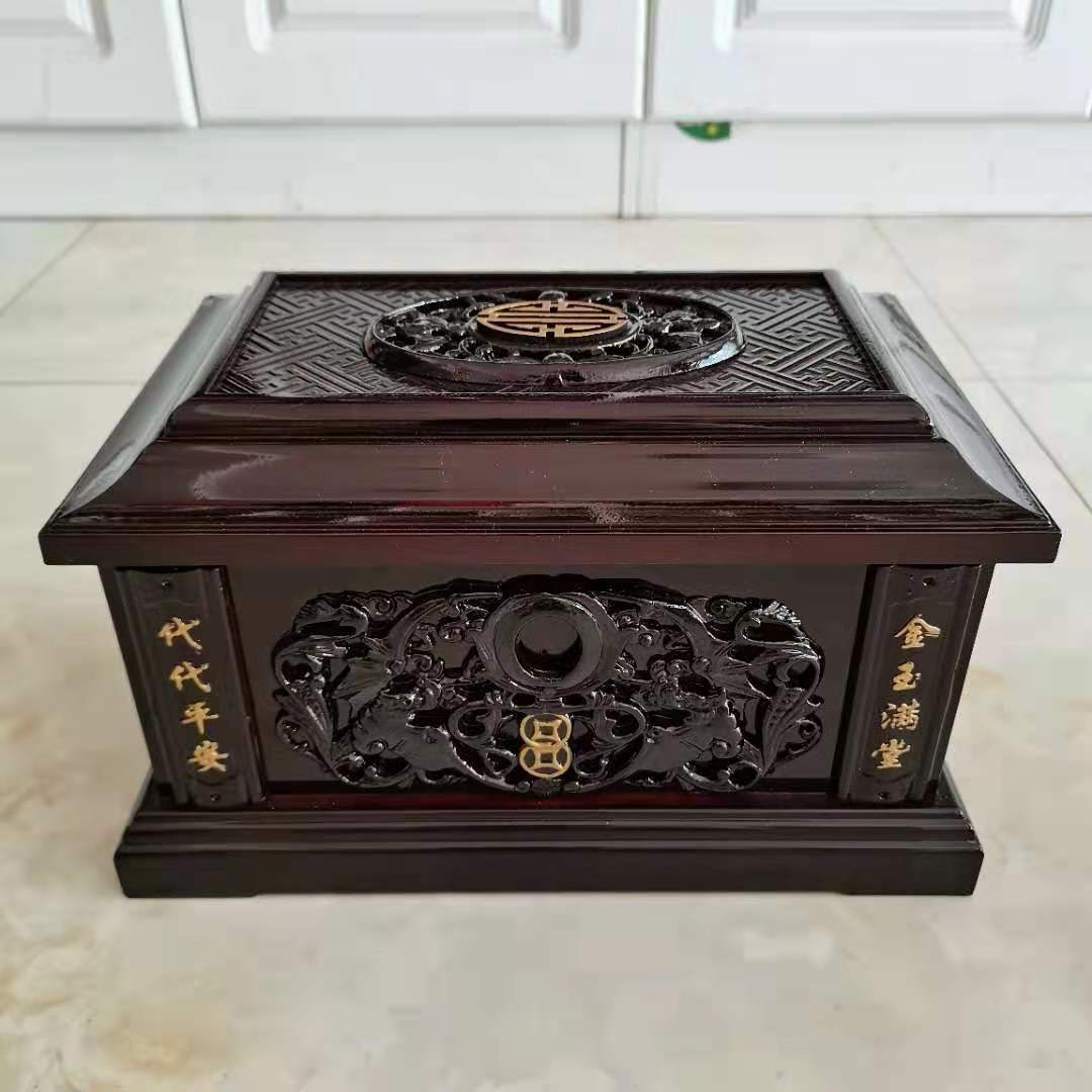 骨灰盒压缩板男女款迁坟安葬下葬木棺材厂家直销寿盒寿木殡葬用品