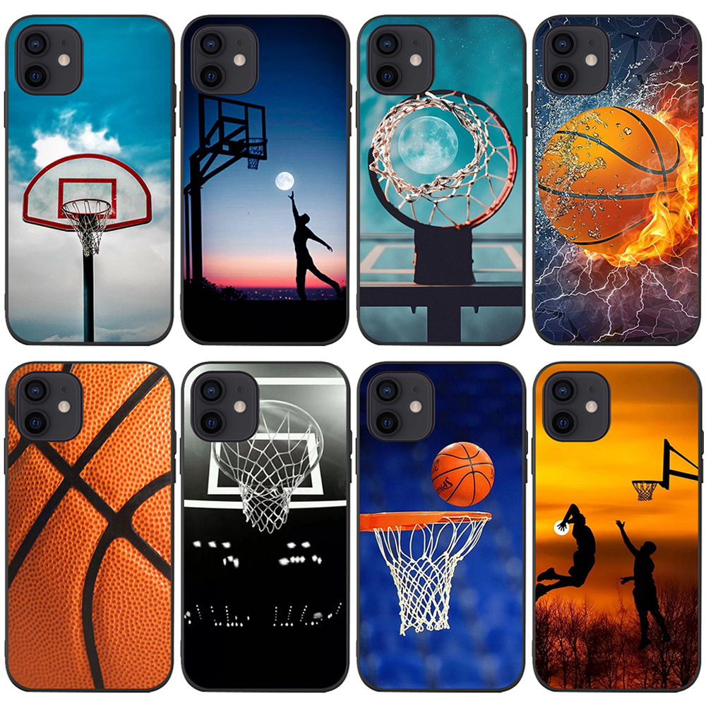 适用苹果11/6/7/8plus/xr/iphone13手机壳mini校园篮球场怀旧场景