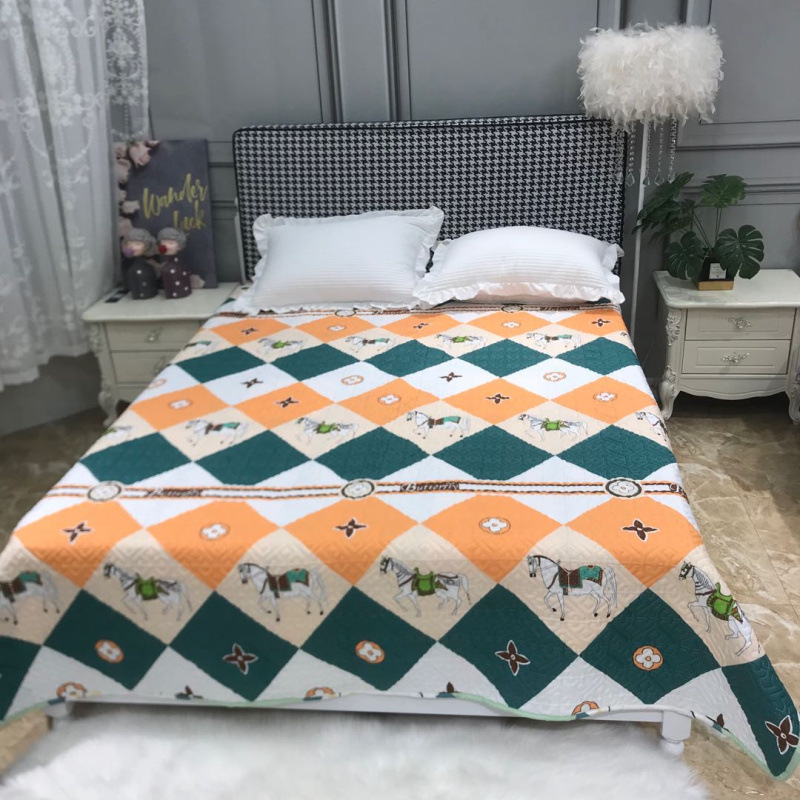 跨境雪花棉床盖 长绒棉加厚绗缝磨毛床单 四季可盖可铺爬爬垫网红