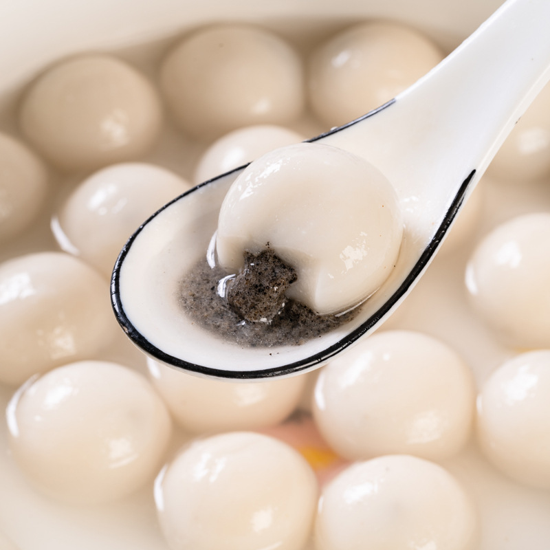 新发现 宁波风味黑芝麻馅料汤圆速冻汤圆批发 500g/包