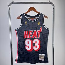 bape×m&n 联名背心: 热火队 黑色 93号nba球衣无袖背心一件起批
