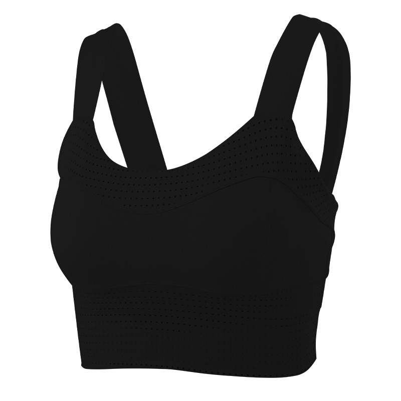 Cross-Border Wholesale High-Strength Shockproof Sports Bra Integrated Chest Pad Running Underwear Fitness Gathering Vest