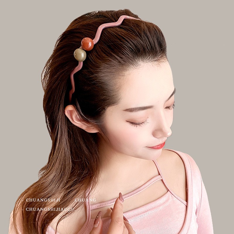 波浪发箍碎发整理神器网红2022年新款洗脸头箍女百搭外出发卡头饰