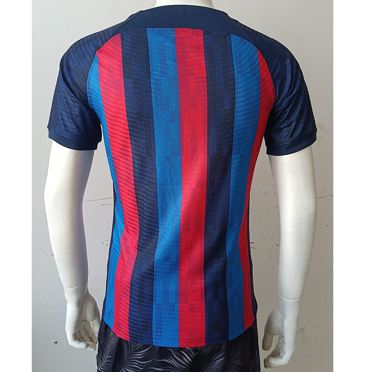 2223足球服红蓝球员版球衣梅西10号佩德罗2号桑切斯16号费莱20号