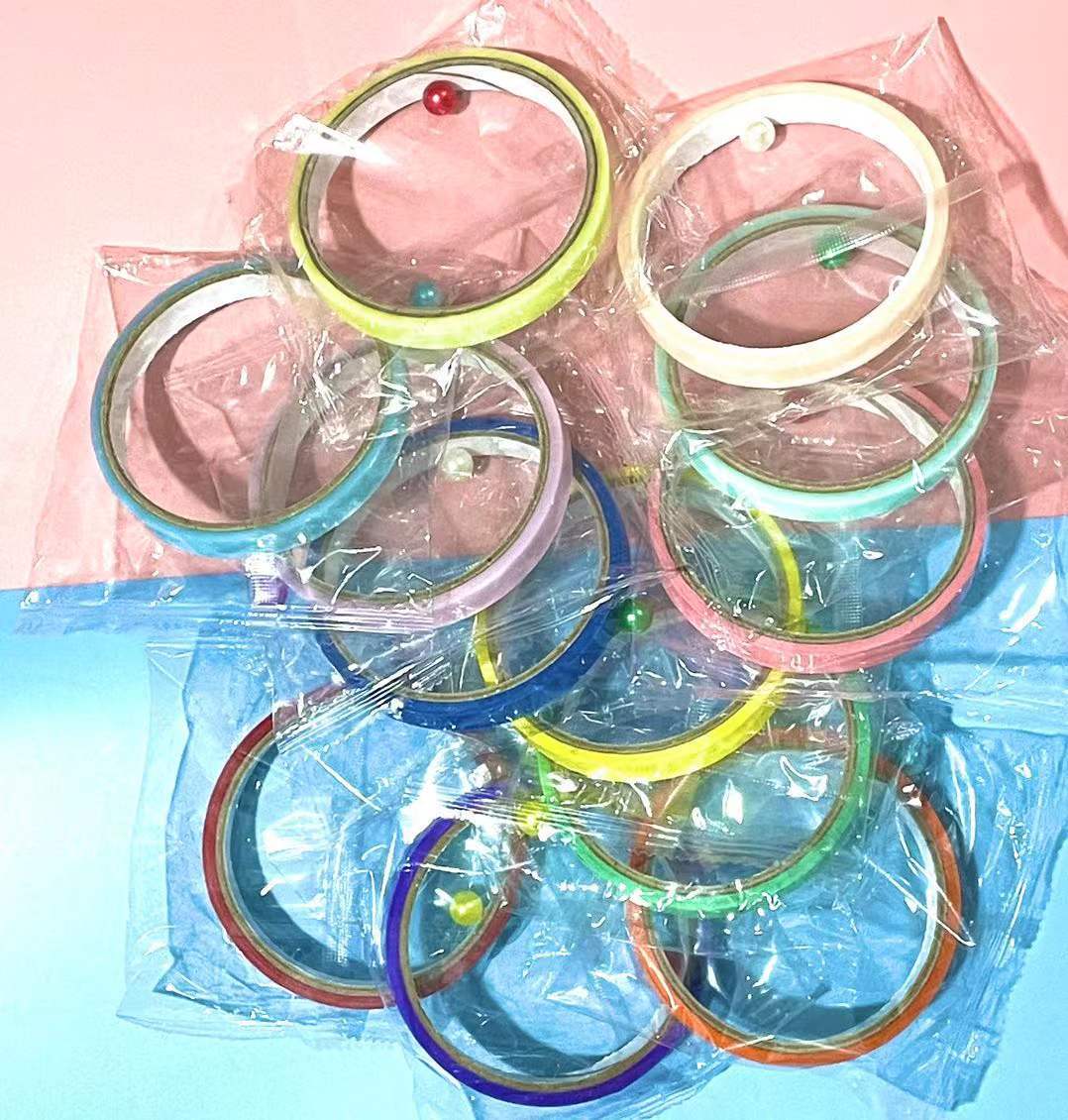 小红书网红爆款批发彩色diang球球解压粘粘球胶带独立包装