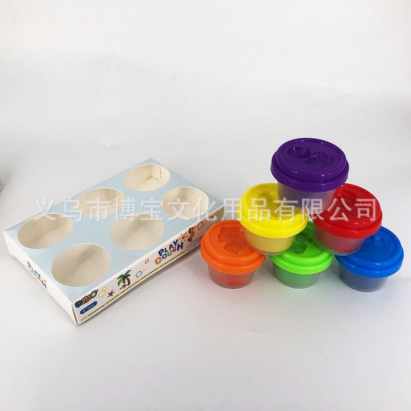 Factory Wholesale Handmade Diy6 Color Canned Set 1Oz Oz Flour Mud Plasticene Play Dough