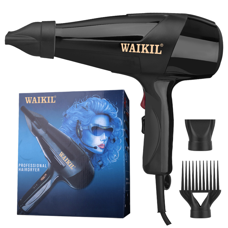 SOURCE Supply Cross-Border Hot Selling High-Power Hair Dryer Barber Shop Hair Salon Heating and Cooling Air Blue Light Does Not Hurt Black