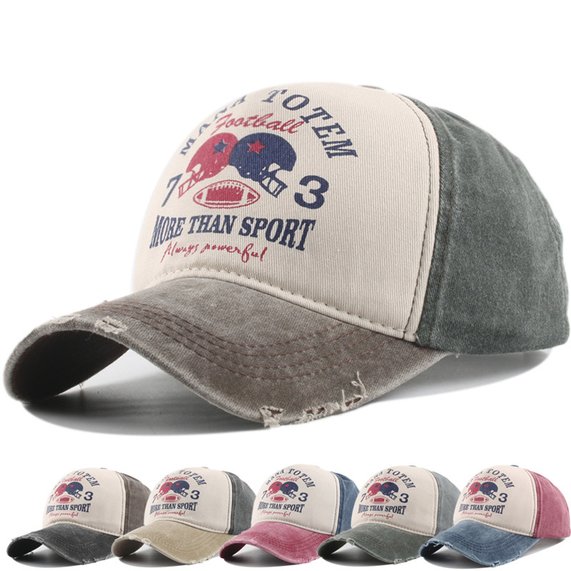 european and american hat men‘s big head circumference washed baseball cap spring new sun hat outdoor leisure all-match peaked cap women