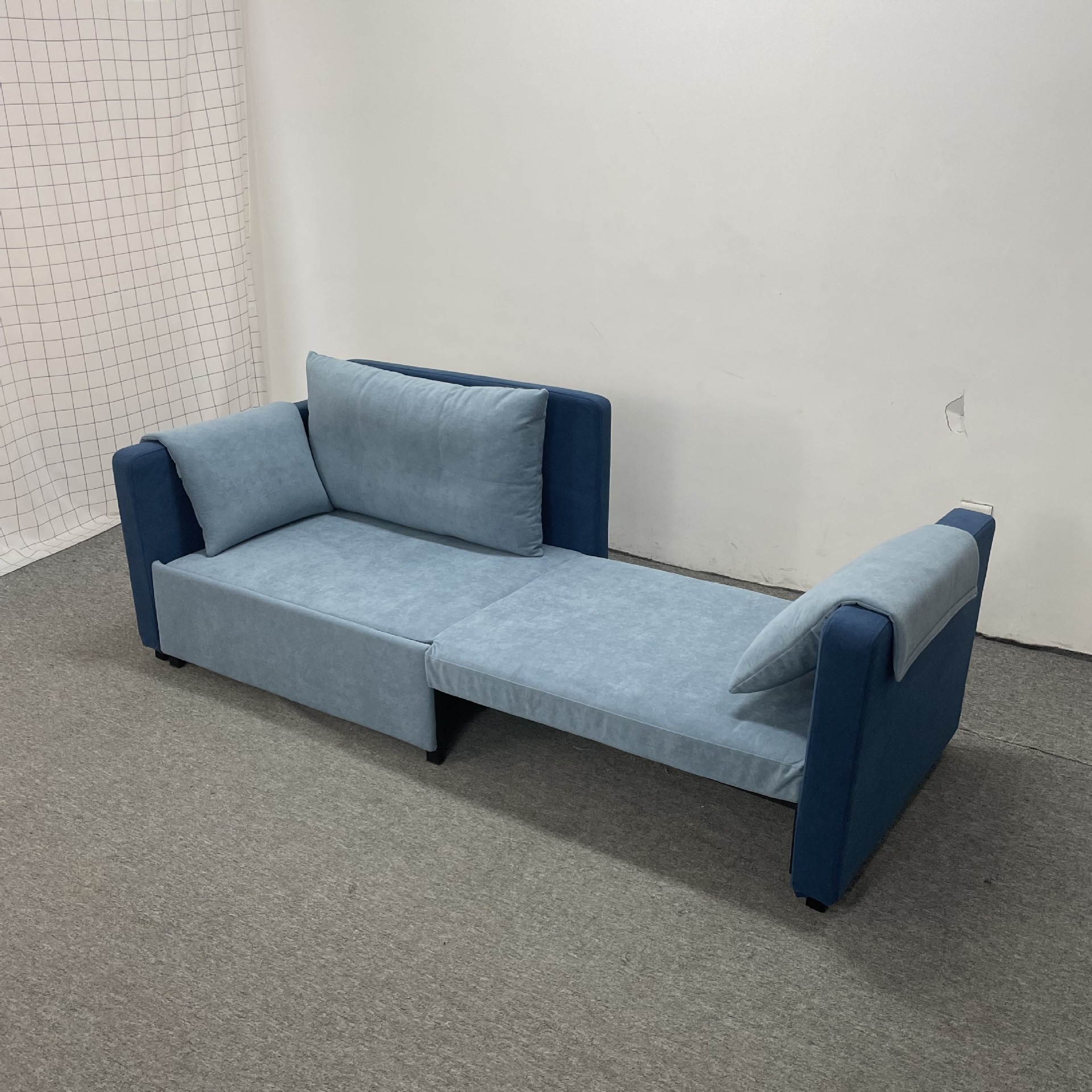 单人位沙发床 小户型公寓酒店折叠免洗科技绒布可拆洗两用沙发