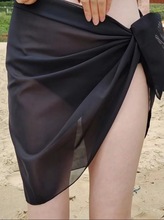 泳衣下半身遮挡比基尼泡温泉沙滩海边度假防晒外搭沙滩纱裙三角款
