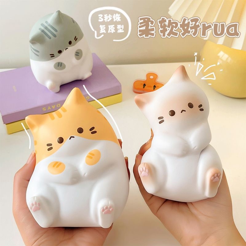 New Pu Cute Decompression Toy Foam Slow Rebound Squeezing Toy Decompression Strange Toys Cat Ornaments Wholesale