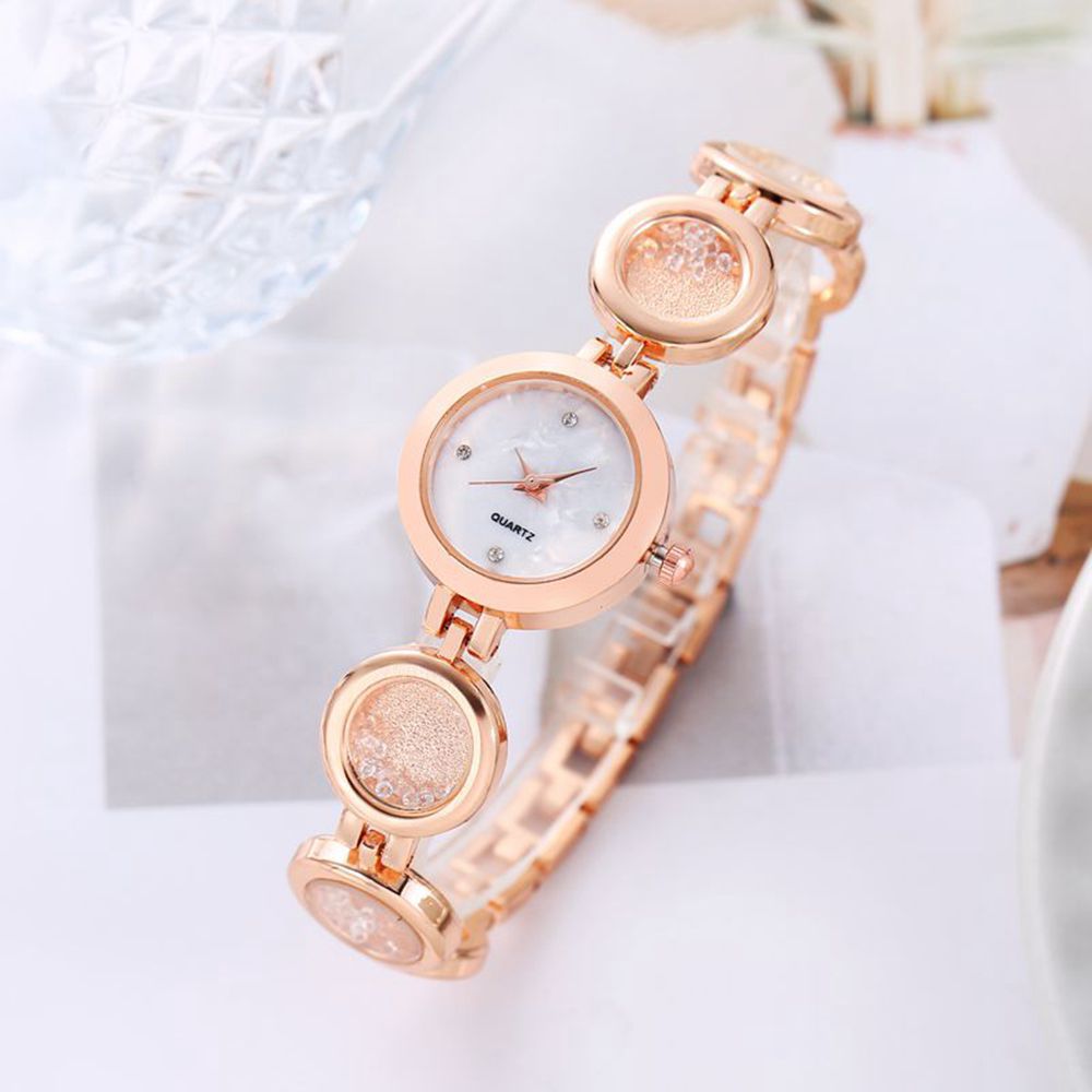 外贸时尚新款奢华女士腕表圆形小号表盘时尚气质简约流沙手链手表