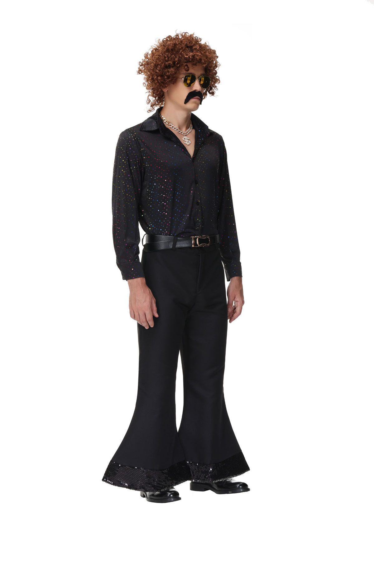 万圣节服装成人复古欧美70年代迪斯科服装情侣装嬉皮舞会表演