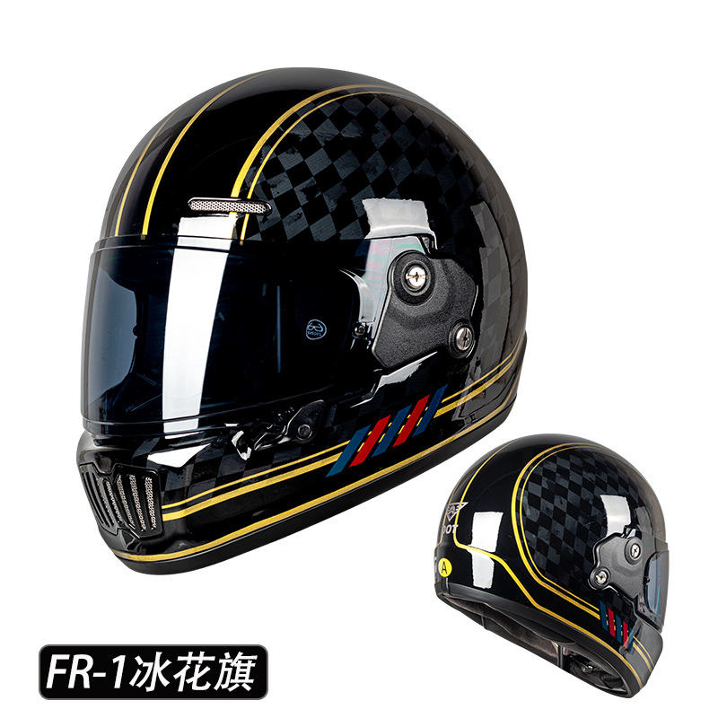 3C认证摩托车全盔复古经典四季通用头盔巡航踏板男女通用安全盔