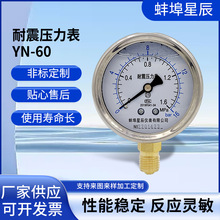 耐震压力表YN60 气压水压油压液压真空表 径向防震不锈钢压力表