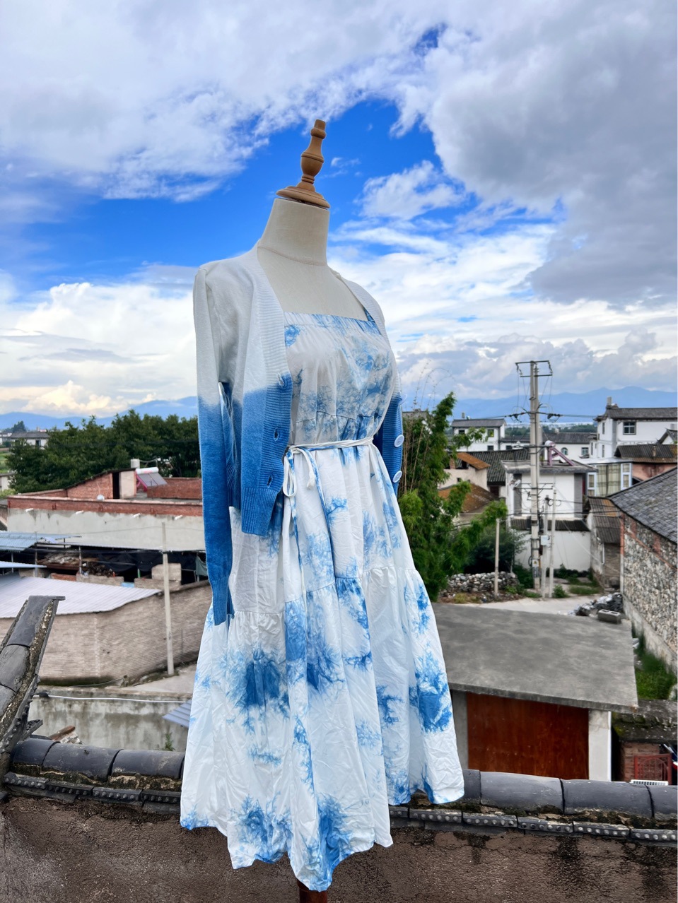 云南大理扎染毛衣白族手工扎染毛衣百搭小外套扎染秋冬新款-阿里巴巴