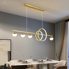 餐厅吊灯现代简约2021新款轻奢北欧灯个性创意极简长条吧台餐桌灯