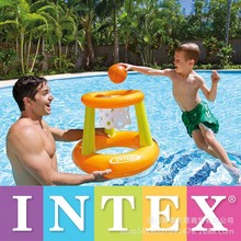 intex 58504 儿童漂浮充气水上篮球套装水上运动充气戏水玩具批发