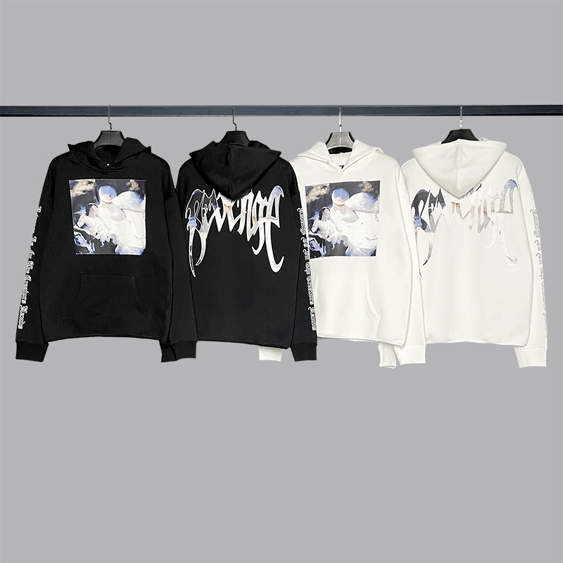 正确版 revenge天堂油画帽衫fog高街美潮男女xxx同款天使休闲卫衣