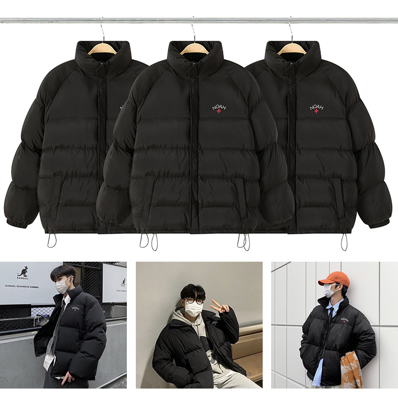 重磅noah trach冬季美式高街潮牌青春校园情侣面包服棉服外套潮男