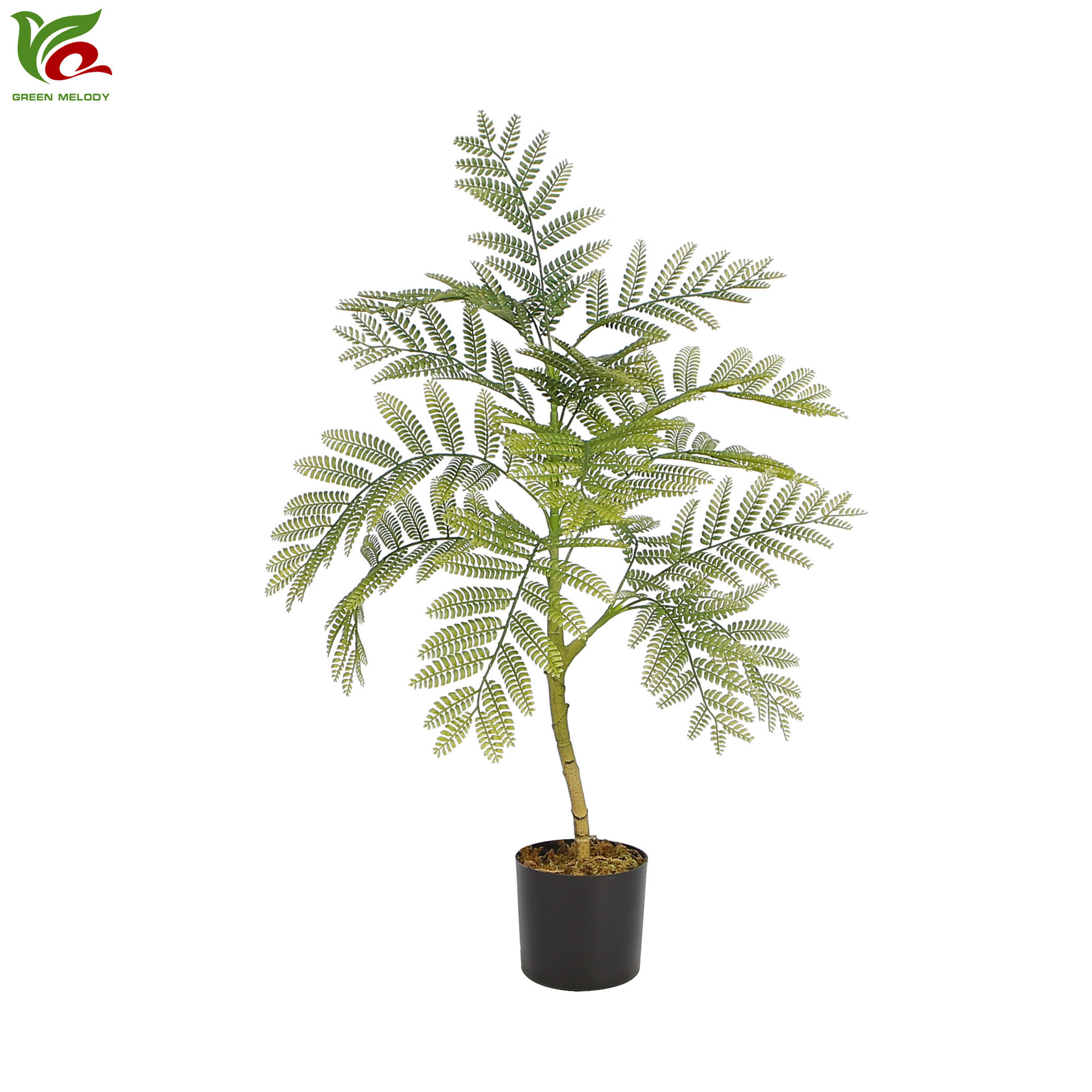 蓝花楹仿真绿植批发 室内家居装饰落地盆景摆件绿色假树人造植物