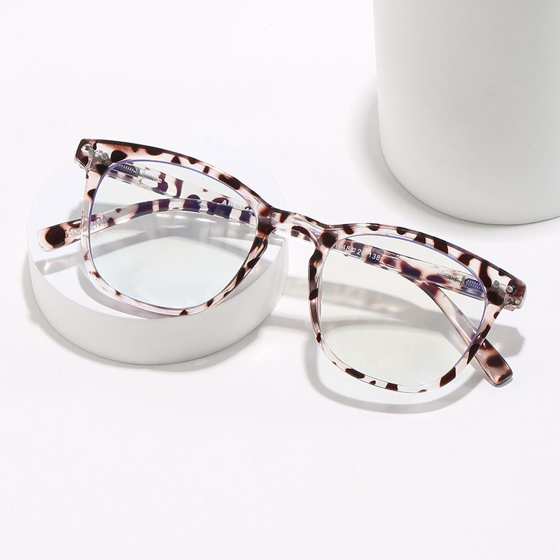 New Fashion Simple Glasses Frame Ins Vintage Mi Nail Glasses Frame Personality Box Anti-Blue Ray Plain Glasses Wholesale