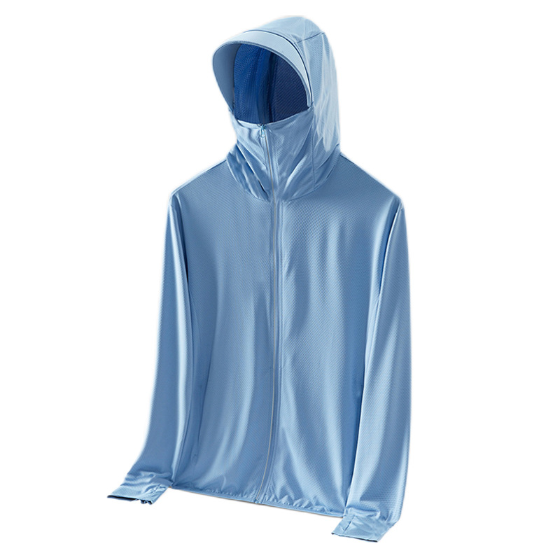 Summer Ice Silk Sun Protection Clothing Men's 2023 New UV Protection Thin Breathable Sun Protection Clothing Outdoor Fishing Jacket