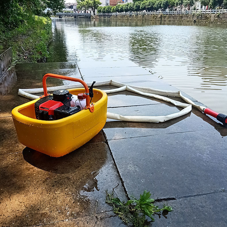 新款船式喷灌机大功率汽油机水泵农用自吸浮式抽水机船仔机浇菜机