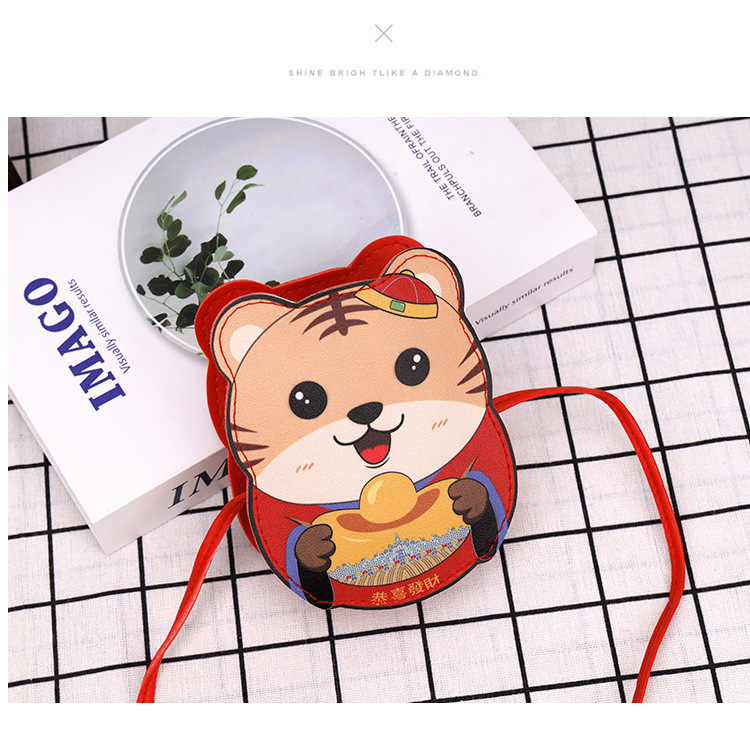 2022 Spring New Children Wallet Tiger Year Trendy Casual Toddler Boys Girls Shoulder Messenger Handbag