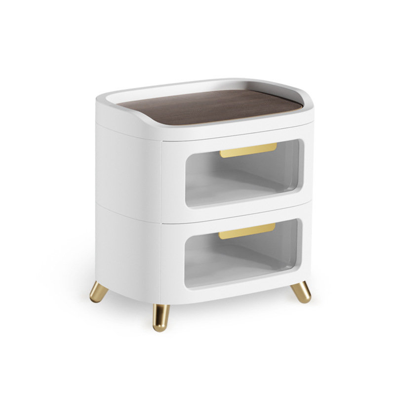 Light Luxury Storage Cabinet Drawer-Type Floor-Mounted Transparent Plastic Living Room Household Multi-Layer Japanese Bedroom Bedside Table