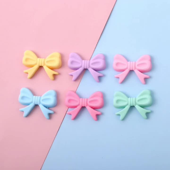 Macaron Color Series Bow Cream Glue Phone Case Resin Jewelry Accessories